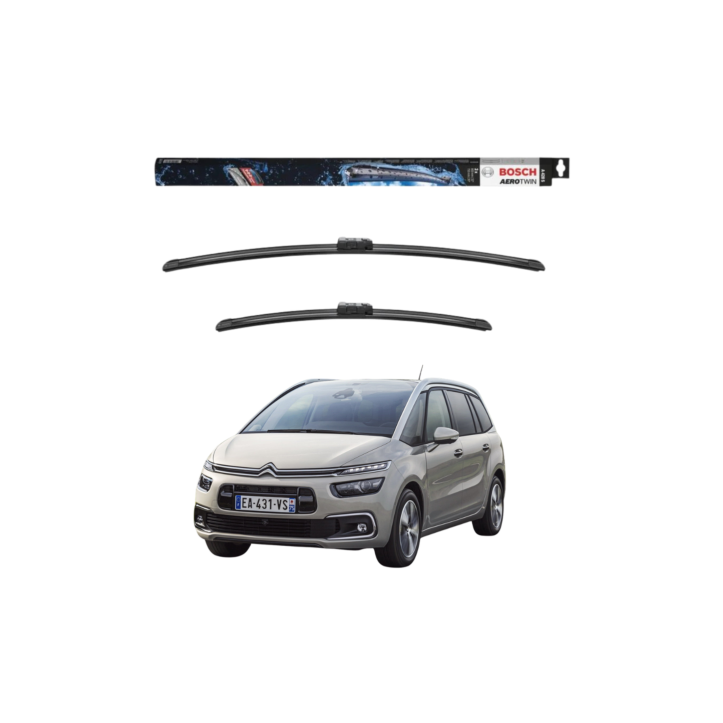 Spazzole Tergicristallo Anteriore Bosch Aero Twin (800mm) per Citroen C4 Grand Picasso I