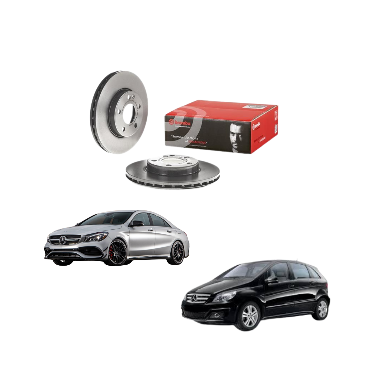Kit Dischi Freni Anteriori Brembo per Mercedes-Benz CLA (C117) / Classe A (W176) / Classe B (B160)