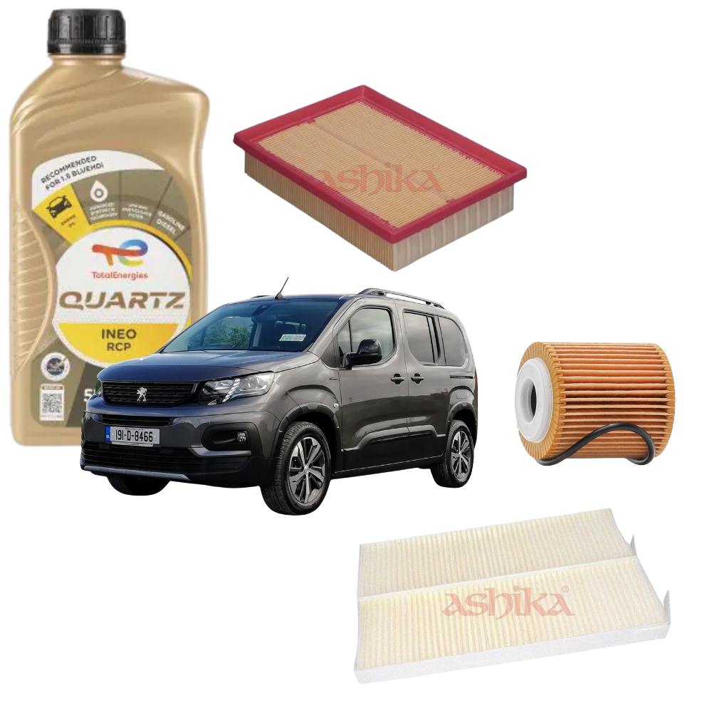 Kit Tagliando Total Ineo RCP 5W-30 4L + Filtri Aria, Olio e Abitacolo – Peugeot Rifter 1.5 BlueHDi (2019)