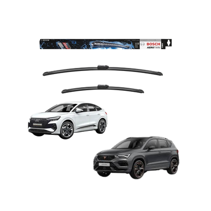 Spazzole Tergicristallo Anteriori Bosch Aero Twin 650mm per Alfa Romeo Stelvio /Golf vii / A3 / Q4 e-tron Sportback / Cupra Ateca (KH7)