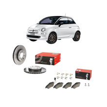 Kit Dischi e Pastiglie Freni Posteriori Brembo - Fiat 500 1.3