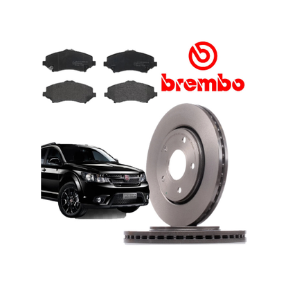 Kit Dischi + Pastiglie Freni Anteriori Brembo per Fiat Freemont