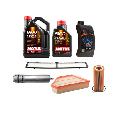 Kit Tagliando Completo + 6 Litri Motul 5W30 + 1 Litro Olio Cambio Zodiac 75W90 - BMW Serie 3 Touring ( 320D )