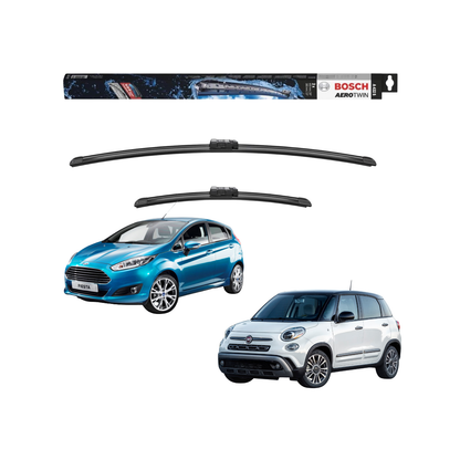 Spazzole Tergicristallo Anteriore Bosch Aero Twin (650mm) per Fiat 500L / Ford Fiesta VI