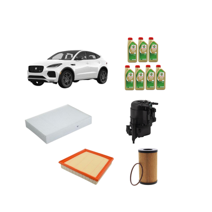 Kit Tagliando 4 Filtri + 7 Litri Olio Castrol Edge 0W-30 Per Jaguar E-Pace