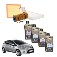 Kit Tagliando Ford Fiesta VI serie ( 2010 ) | 4 Litri Olio + 4 Filtri