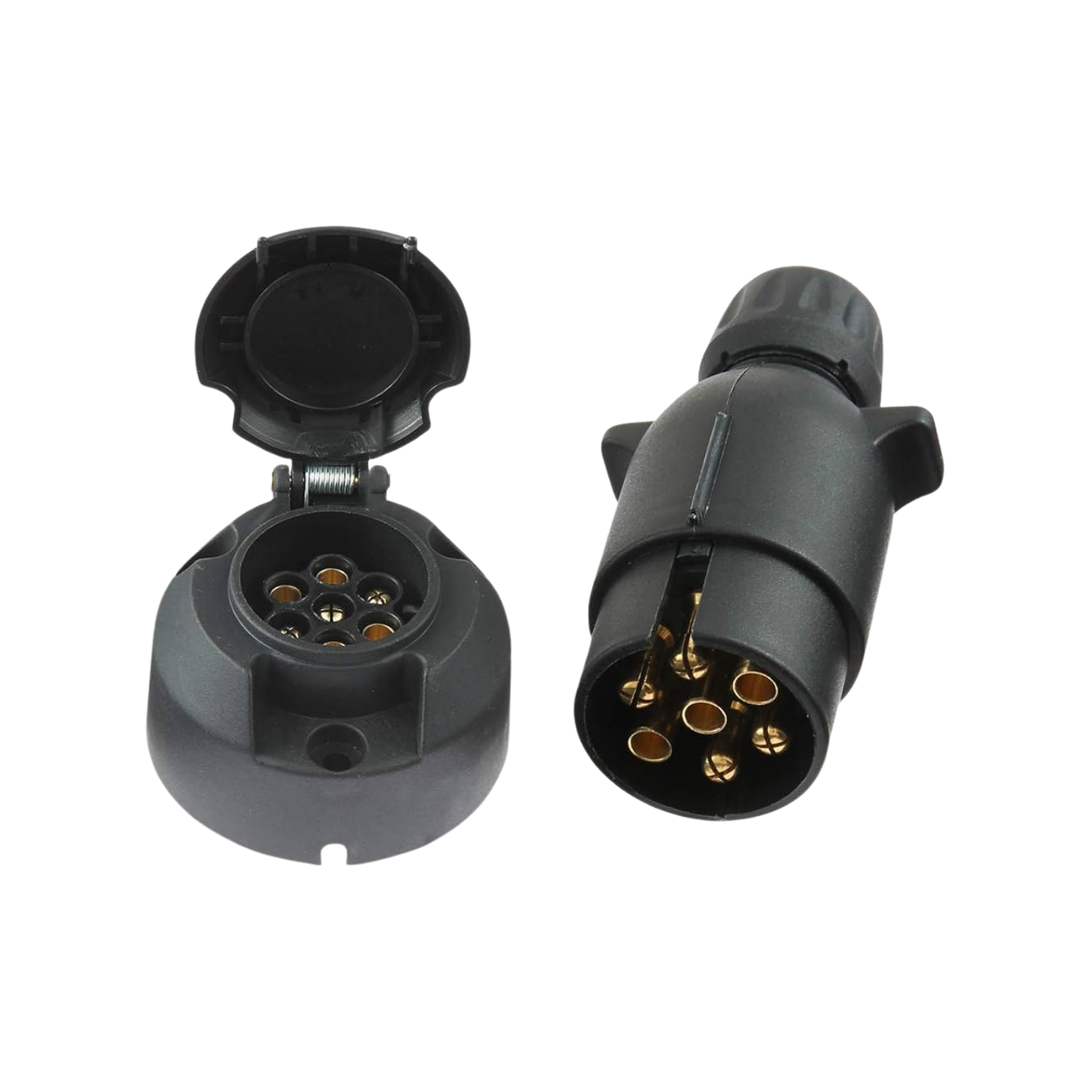 Spina e Presa 7 Poli in Plastica – Per Rimorchio / Carrellino 12V – Connettori Auto Universali