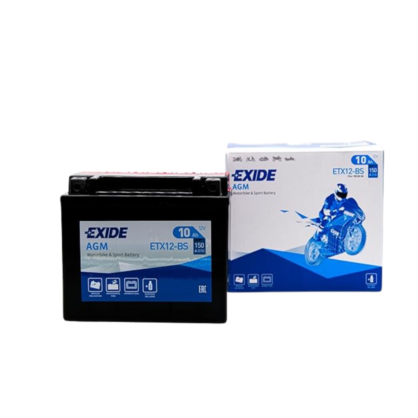 Batteria Moto Exide AGM ETX12-BS 10Ah/12V/150A