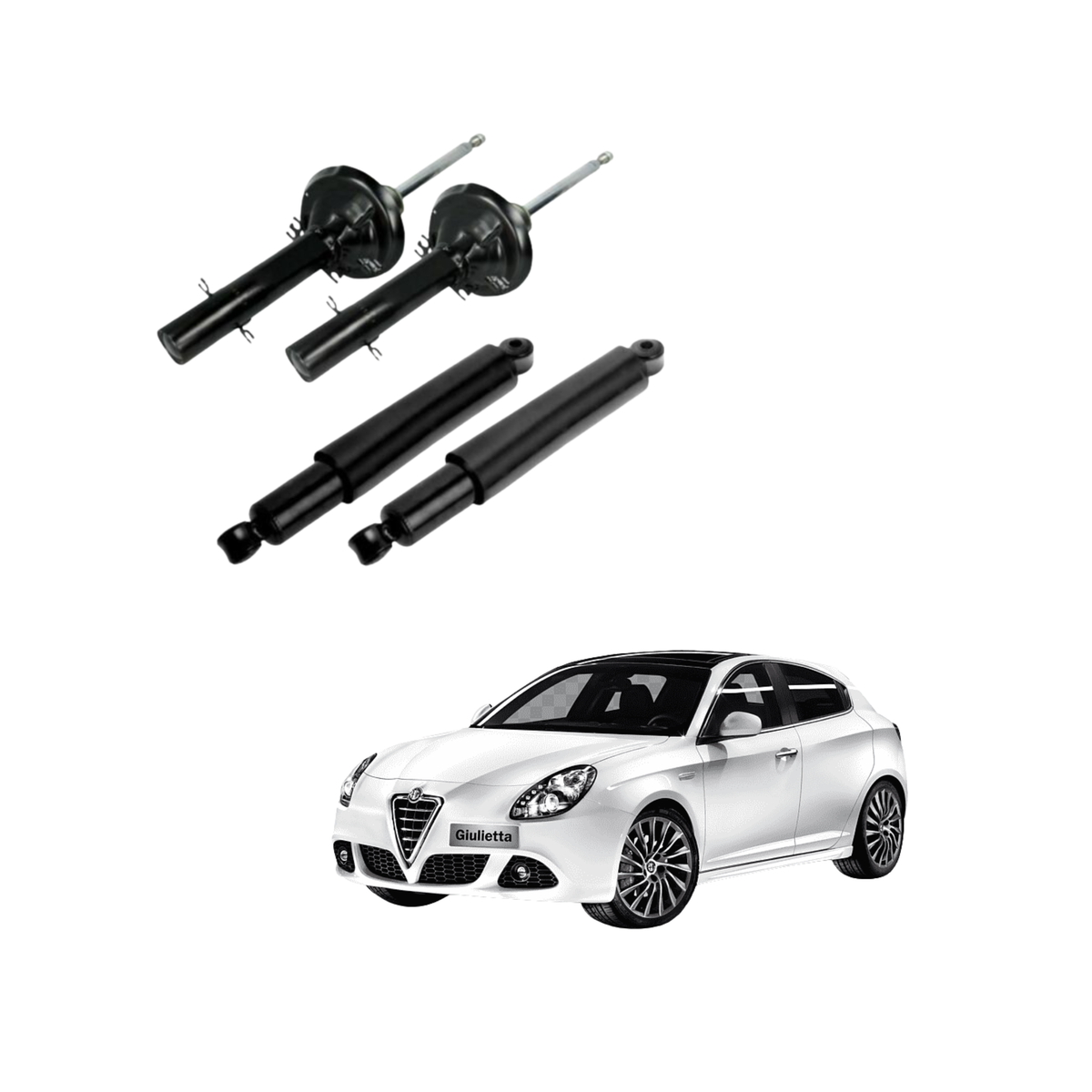 Kit 4 ammortizzatori Japanparts anteriori e posteriori per Alfa Romeo Giulietta