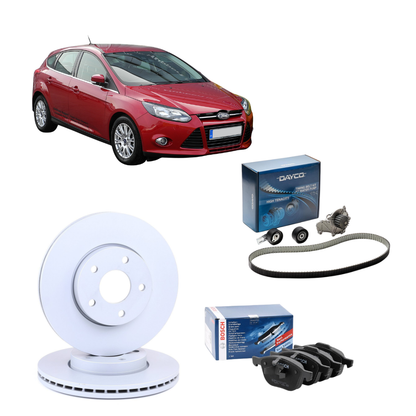 Kit Dischi e Pastiglie Anteriori Bosch + Distribuzione con Pompa Dayco – Ford Focus III Turnier 1.6 TDCi (2012)