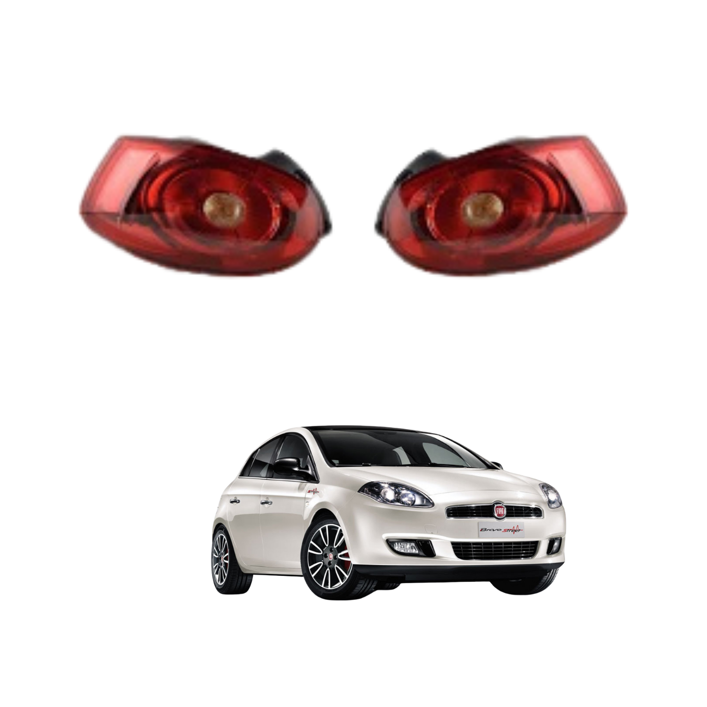 Coppia Fanali Stop Posteriori Equal Quality Fiat Bravo II – Luci di Coda Destra e Sinistra