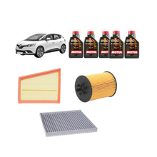 Kit Tagliando 3 Filtri + 5L Olio Motul 5W-30 X-Clean EFE per Renault Scenic IV 1.5