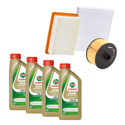 Kit Tagliando Mitsubishi Colt - 4 Litri Olio Castrol 0W-20 + 3 Filtri