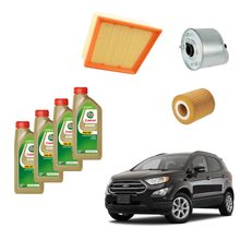 Kit Tagliando Ford Ecosport 1.0 Benzina - 4 Litri Olio Castrol 5W 30 + 3 Filtri
