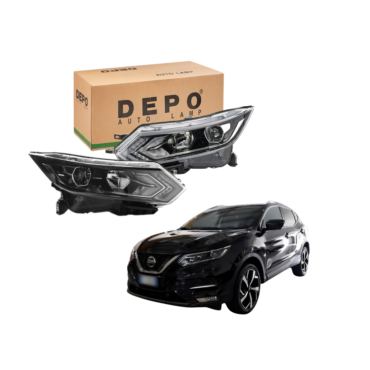 Coppia Fari Anteriori DEPO - Nissan Qashqai J11 (2014→)