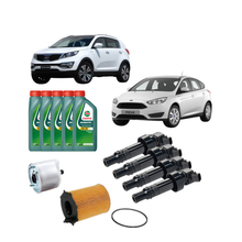 Kit Tagliando Ford Focus III – 2 Filtri + 5L Olio Castrol 5W-30 Magnatec A5 + 4 Bobine Accensione Kia Sportage 1.6