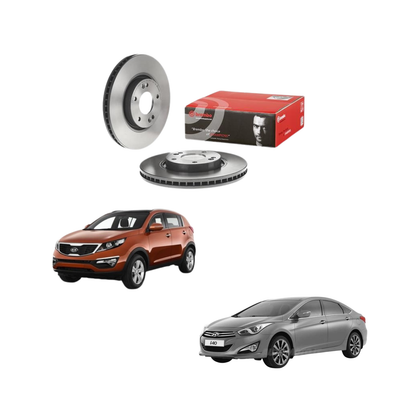 Kit Dischi Freni Anteriori Brembo per Hyundai i40 / Tucson (JM) / Kia Sportage III
