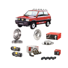 Kit freni completo Fiat Panda 141 4x4 con dischi e pastiglie Brembo, tamburo e ganasce