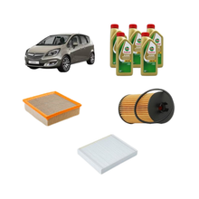 Kit Tagliando 3 Filtri + 5L Olio Castrol 5W-30 LL per Opel Meriva B