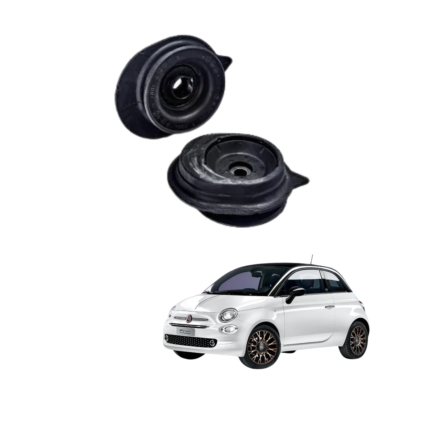 Kit 2 Supporti Ammortizzatori Anteriori Unigom Fiat 500 1.2 Benzina