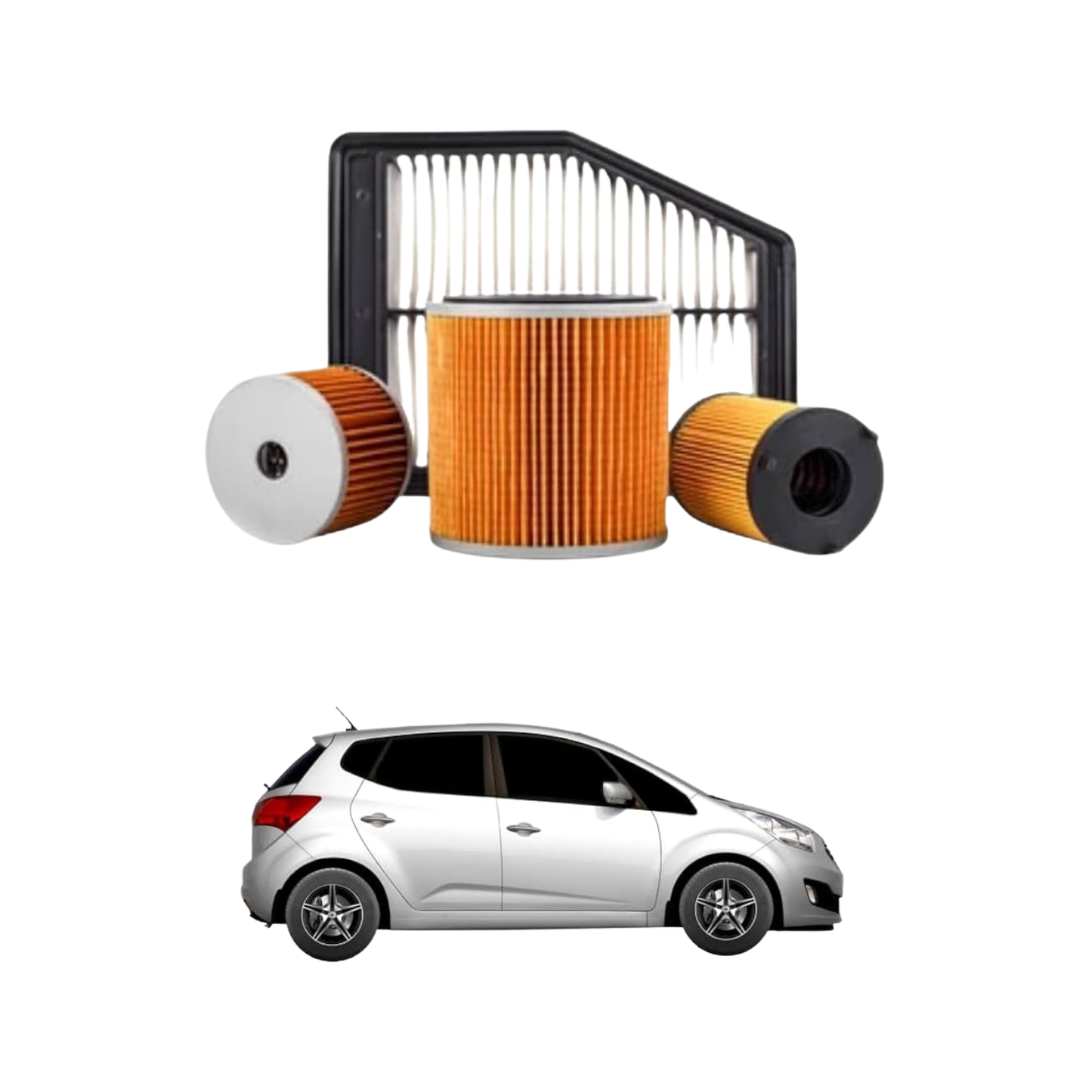 Kit Tagliando 4 Filtri (Filtro Aria Champion, Filtro Abitacolo Champion, Filtro Olio UFI, Filtro Carburante UFI) – Kia Venga 1.4 Diesel