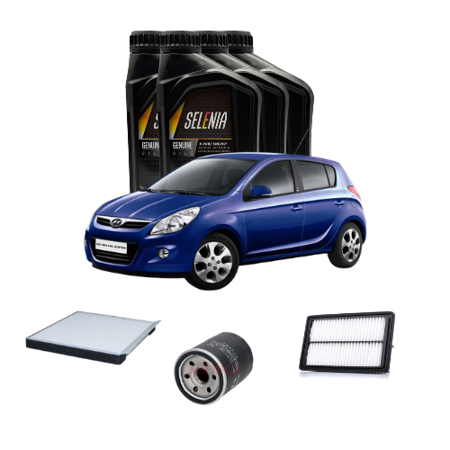 Kit Tagliando 3 Filtri + 4L Selenia K Pure Energy 5W40 Hyundai i20 1.2 84cv 2016