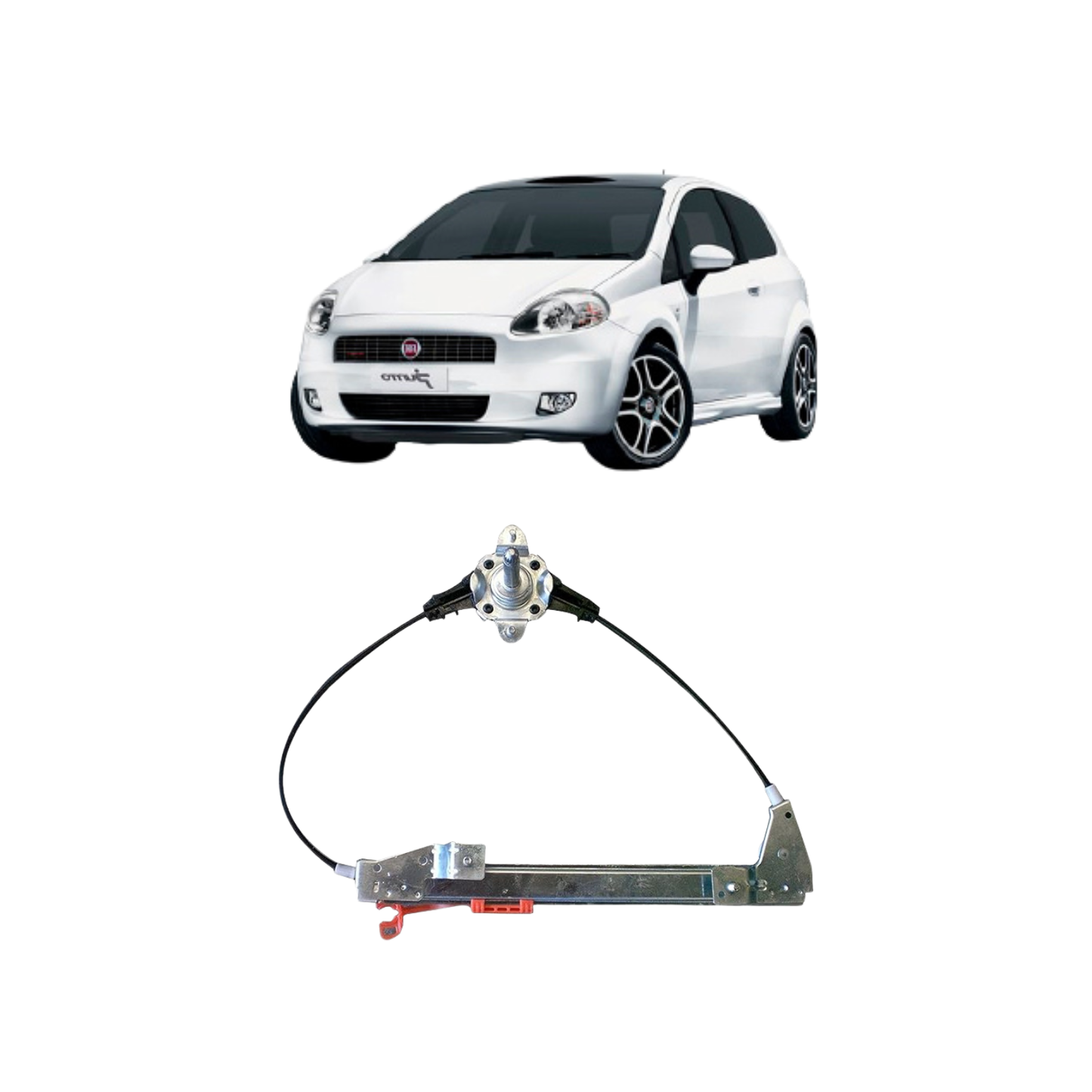 Alzavetro Posteriore Manuale Sinistro — Fiat Grande Punto