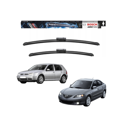 Spazzole Tergicristallo Anteriore Bosch Aero Twin (530mm) per Volkswagen Golf IV / Polo IV / Mazda 3 (BK)