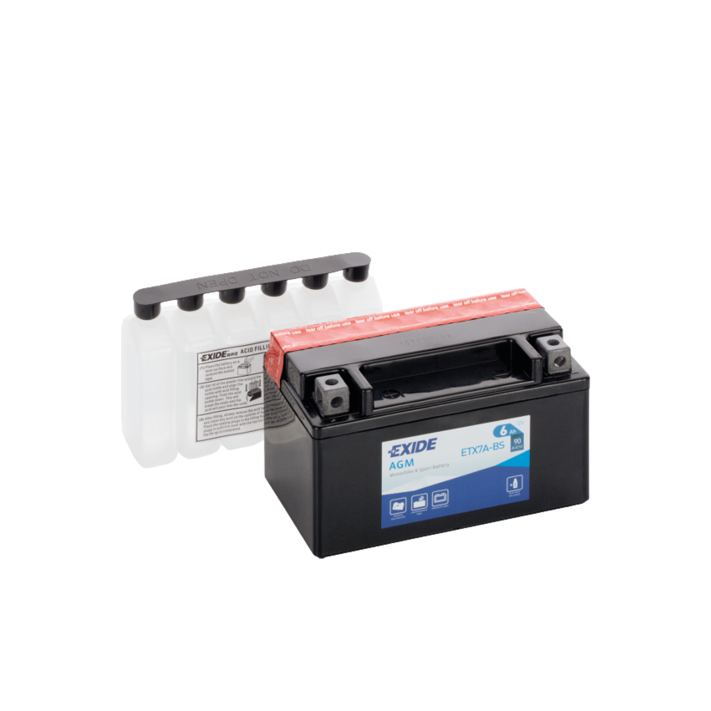 Batteria Moto Exide AGM ETX7A-BS 6Ah 12V 90A