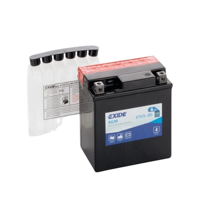Batteria Moto Exide AGM ETX7L-BS 6Ah 12V 100A