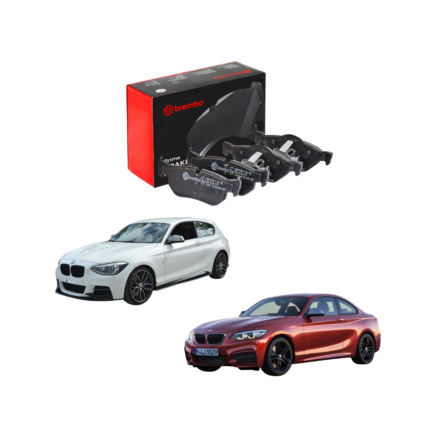 Kit 4 Pastiglie Freni Anteriori Brembo per BMW Serie 1 (F20) / F21 / Serie 2 Coupé (F22 - F23)