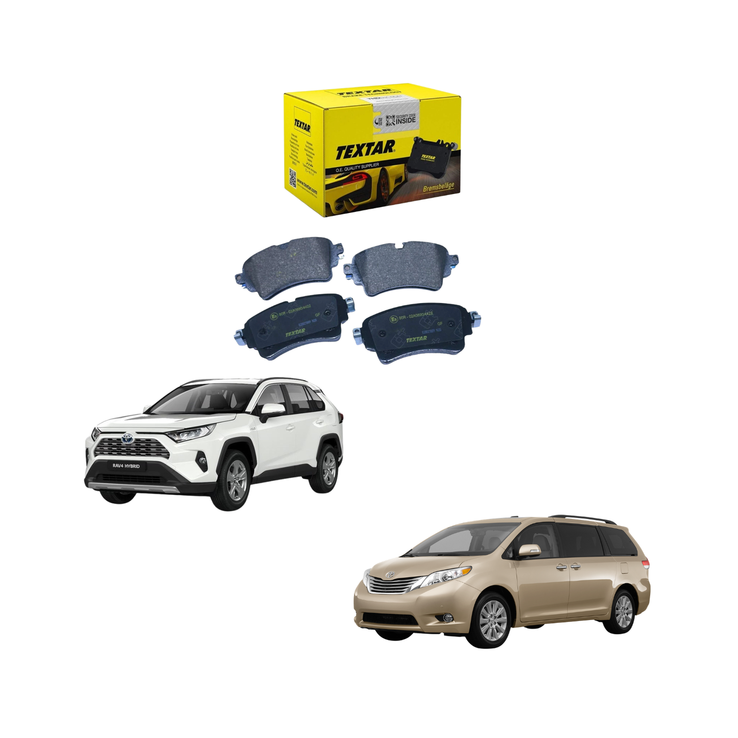 Kit Pastiglie Freni Anteriori Textar Per Toyota Rav4 V/Sienna/Camry/Previa III
