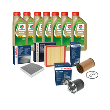 Kit Tagliando Completo 4 Filtri Bosch + 7 Litri Castrol 5W30 - Mercedes CLA Coupé 220 CDI