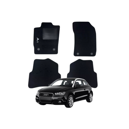 Set Tappeti Auto in Tessuto – Audi A1 con Emblema Cucito