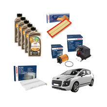 Kit Tagliando Peugeot 3008 1.6 HDi | 5 Litri Olio Total 5W-30 + 4 Filtri Bosch