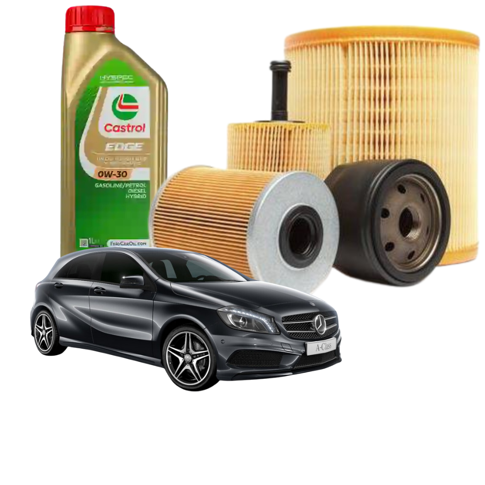 Kit Tagliando Mercedes Classe A 180 CDI – Castrol Edge 0W-30 5L + 4 Filtri Mann
