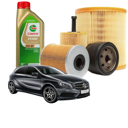 Kit Tagliando Mercedes Classe A 180 CDI – Castrol Edge 0W-30 5L + 4 Filtri Mann