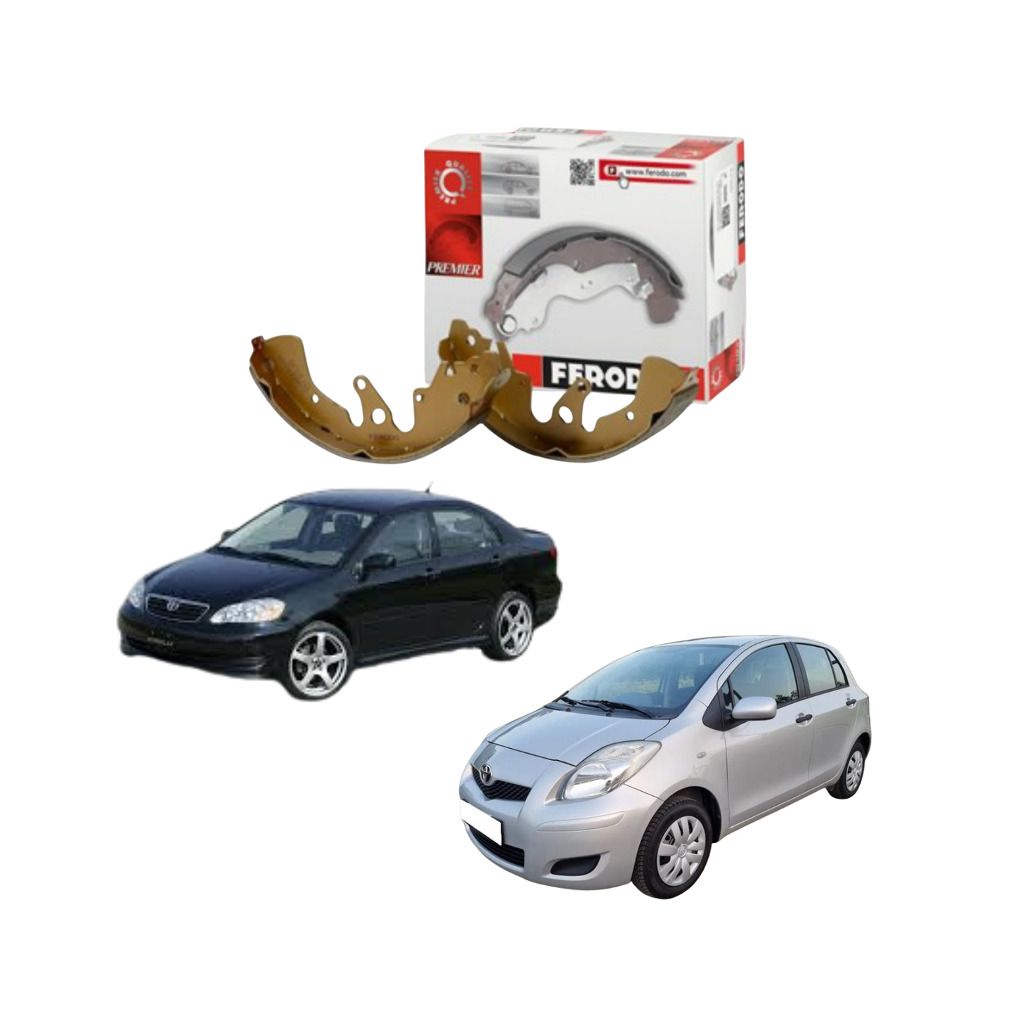 Kit Ganasce Freno Ferodo per Toyota Yaris / Avensis / Corolla