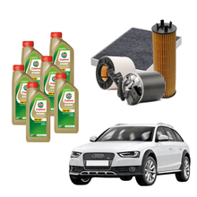 Kit Tagliando Audi A4 - 3.0 TDi 8KH | 6 Litri Olio Castrol 5W 30 + 4 Filtri