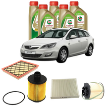 Kit Tagliando Completo Opel Astra J (P10) 2.0 CDTI Diesel 2012 – 4 Filtri + 5L Castrol Edge 5W-30 LL