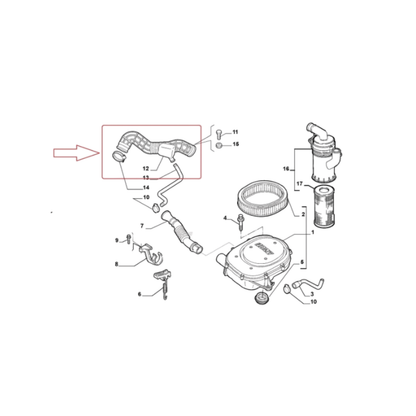 Tubo Manicotto Flessibile Aspirazione Filtro Aria – Fiat Doblo 1.2 / 1.6