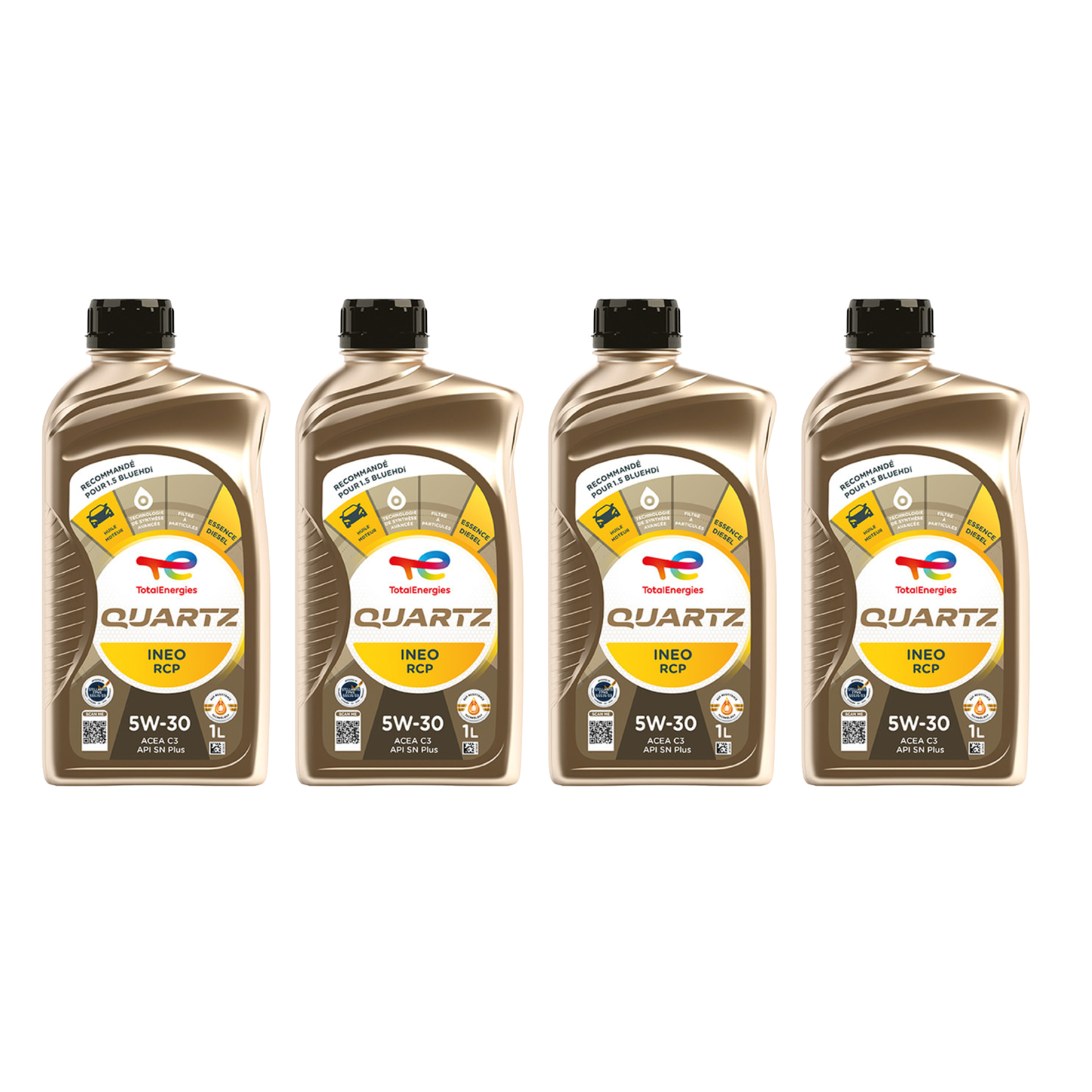 Kit Tagliando Peugeot 3008 I serie ( 2009 - 2016 ) 1.6 HDi | 4 Litri Olio Total Quarz 5W 30 + 4 Filtri