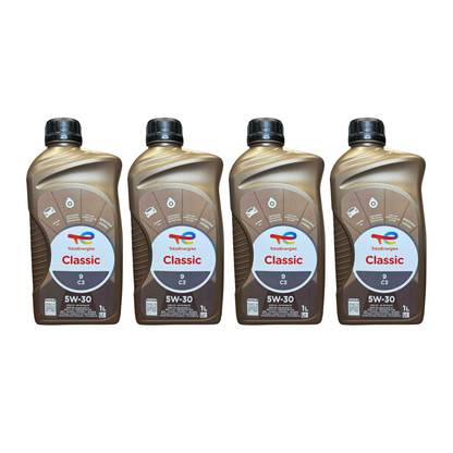 Kit Tagliando - 4 Litri Olio Total 5W 30 + 4 Filtri
