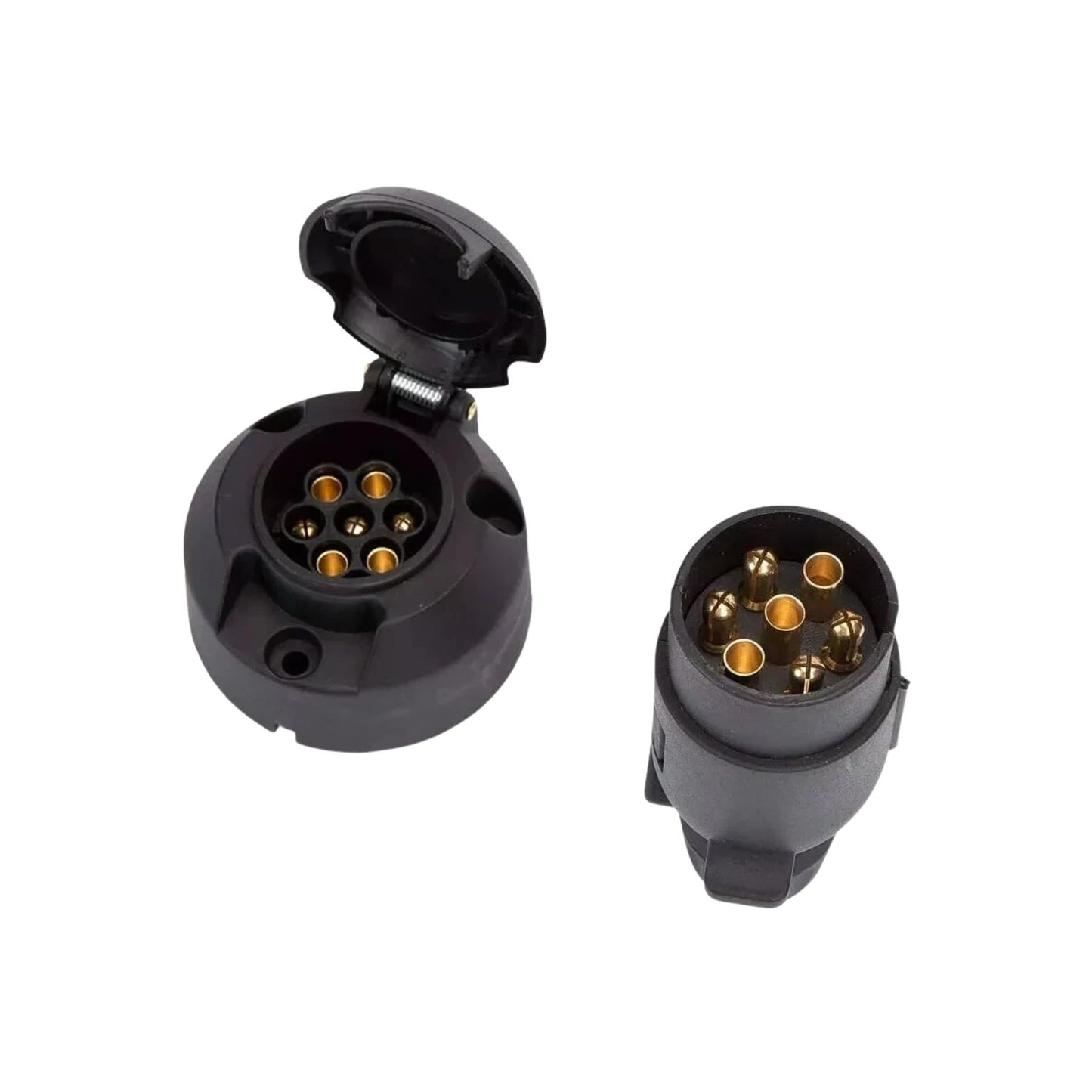 Spina e Presa 7 Poli in Plastica – Per Rimorchio / Carrellino 12V – Connettori Auto Universali