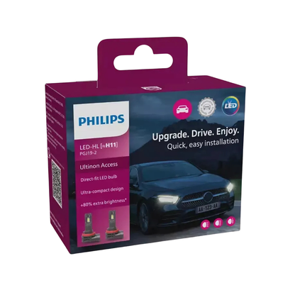 Set 2 Lampade LED H11 12V Philips Ultinon Access – Luce Bianca Fredda 6000K