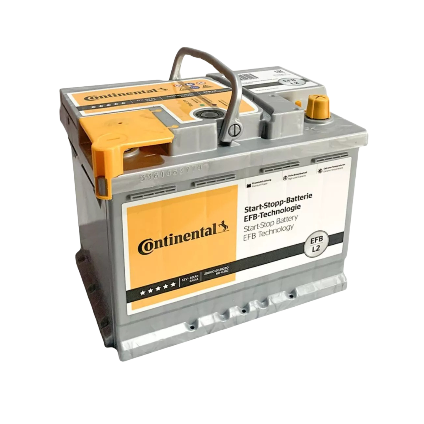 Batteria Auto Continental EFB Start-Stop 60Ah 640A 12V
