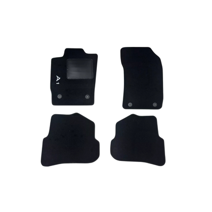 Set Tappeti Auto in Tessuto – Audi A1 con Emblema Cucito