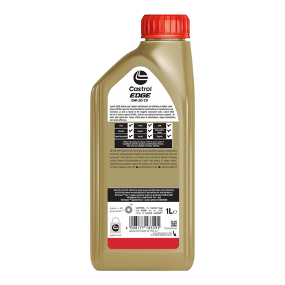 Castrol Edge 0W‑20 C5 – Olio Motore - 1L