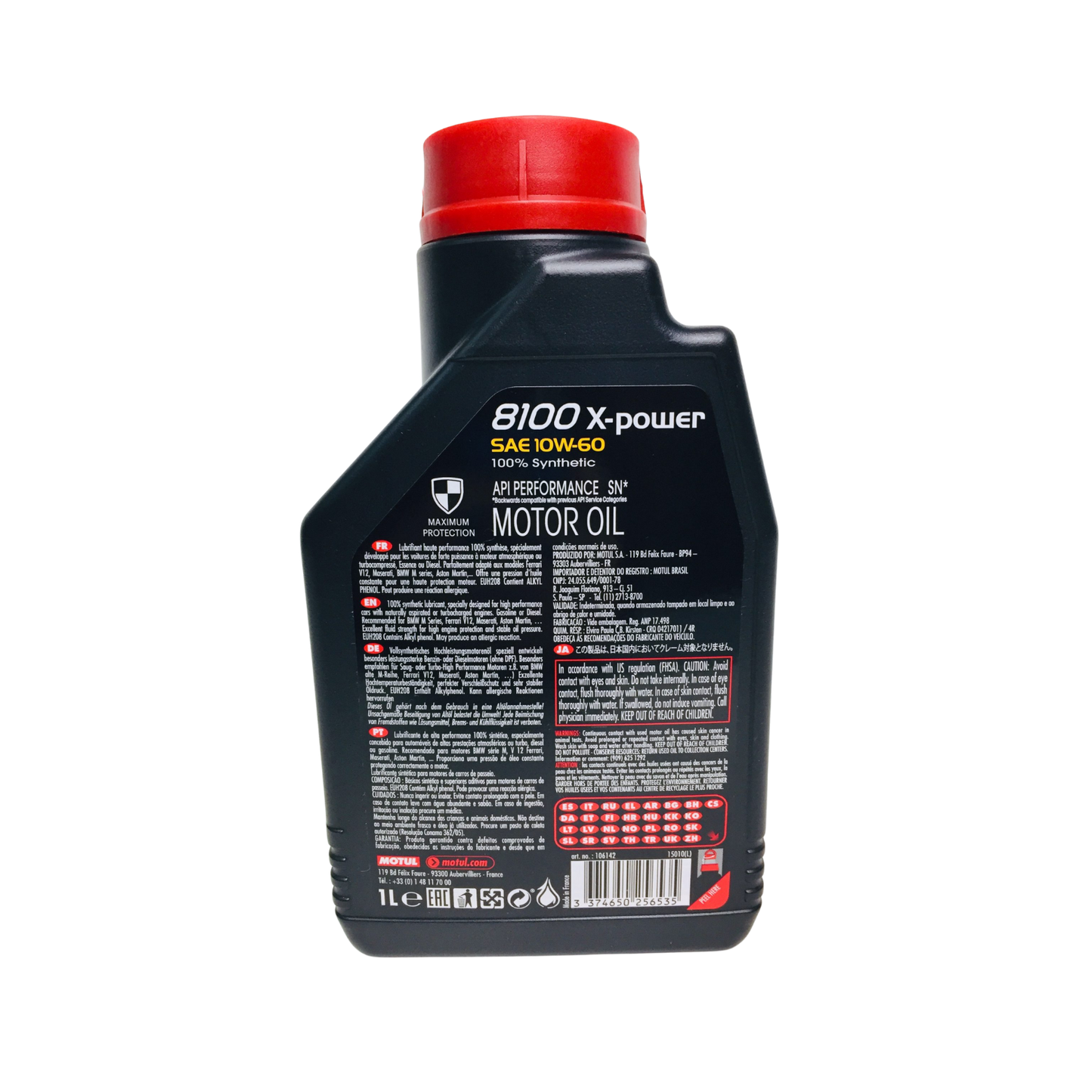 5 Litri Olio Motore Motul 8100 X-Power 10W 60 A3/B4