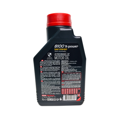 5 Litri Olio Motore Motul 8100 X-Power 10W 60 A3/B4